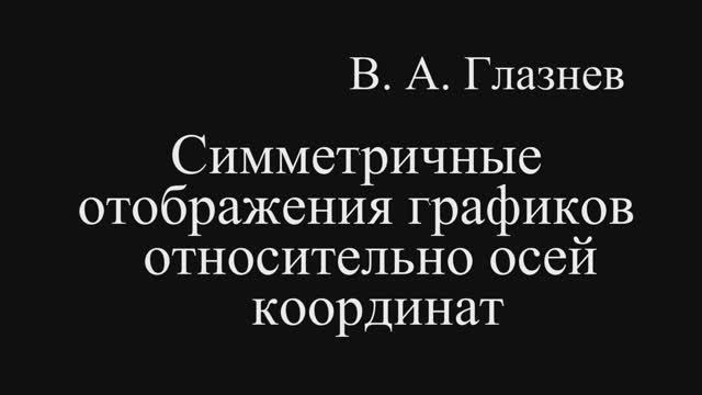 Симметричные отображения графиков относительно осей координат смотреть онлайн