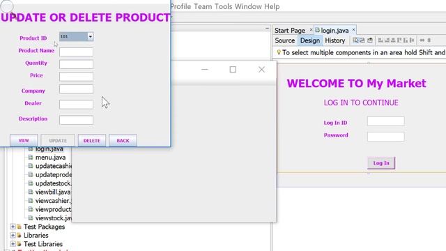 Super market billing System Project in Java смотреть онлайн