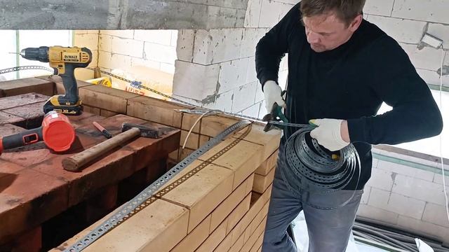 Защита кирпичной печи от трещин при перетопах. Улучшенный способ армирования с помощью термо фена.