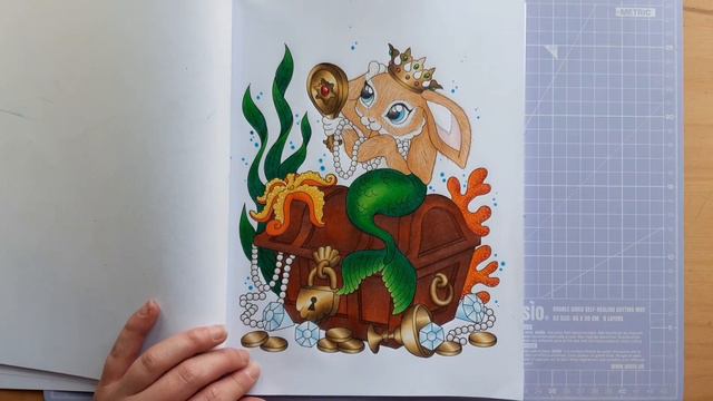 50 Ocean Miniatures by Kameliya Angelkova | Colouring Book Flip & Review смотреть онлайн