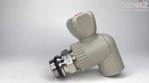 Кран радиаторный шаровой  угловой ППР 25х3/4 мм Deniz
