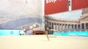 Художественная Гимнастика - Савинова Ксения 2011г. ОБРУЧ выступление в ЦХГ Жемчужина.