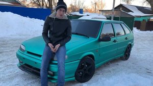 2114 в МАТОВОМ ХРОМЕ ! Как клеили винил