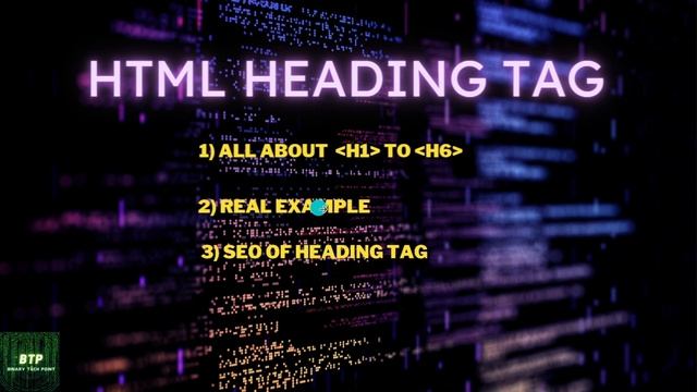 heading tag in html 2023 @binarytechpoint