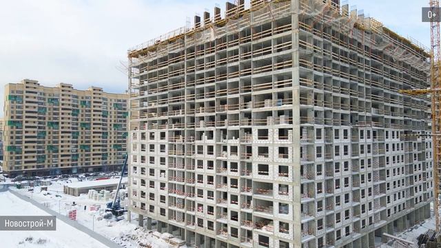 Обзор с воздуха ЖК «Новое Медведково» (аэросъемка: февраль 2022 г.) смотреть онлайн