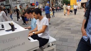 EPIC Game of Thrones Piano Cover 4 Hands (Street Piano Performance)