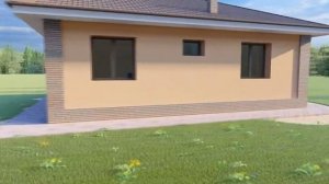 Одноэтажный жилой дом из газоблока. 70кв.м.