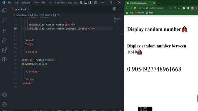 Generate a Random Number in JavaScript || JS Program for Beginners in 2022