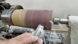 Woodturning-Red vase made of stump and epoxy resin ! Токарка-ваза из дерева и эпоксидной смолы !