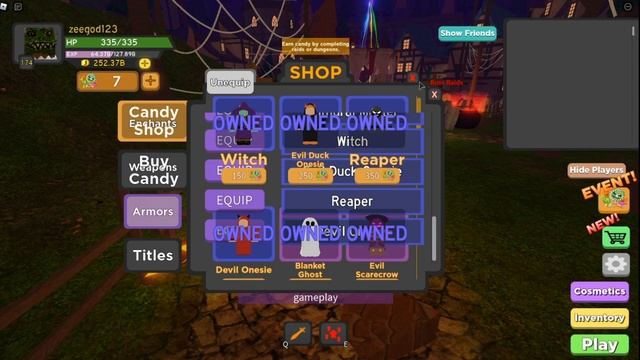 BUYING ALL Halloween Cosmetics in Dungeon Quest & Showcasing them! [Roblox] смотреть онлайн
