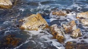 Волны разбиваются о камни