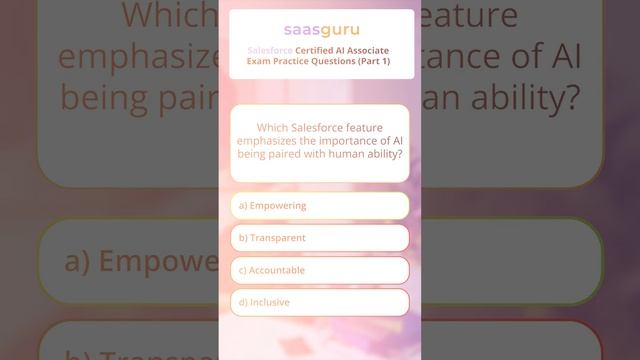 Salesforce AI Associate Certification ? Exam Practice Q&A ✏️✏️✏️ | saasguru
