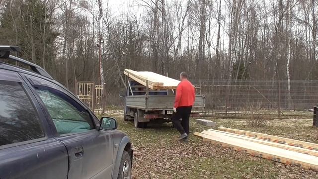 делаю навес к сараю .плодотворный день. смотреть онлайн