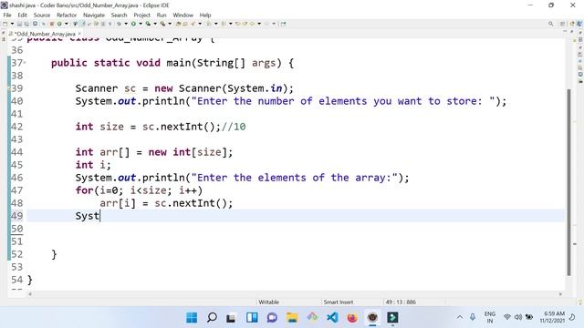 Print odd numbers in an array | How do you find the odd number of an array? смотреть онлайн
