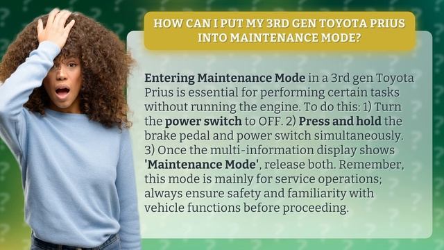 How Can I Put My 3rd Gen Toyota Prius into Maintenance Mode? смотреть онлайн