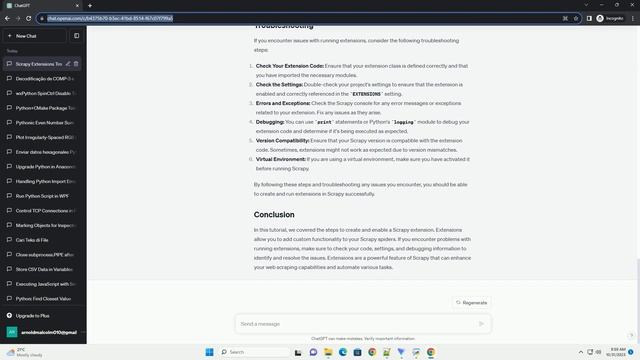 Cannot run extensions in python scrapy смотреть онлайн
