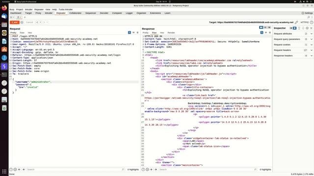 Exploiting NoSQL Operator Injection To Bypass Authentication