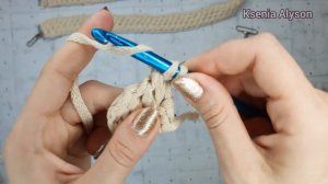 ?Простой мастер-класс на красивые/длинные ручки для сумки. Knit handles.