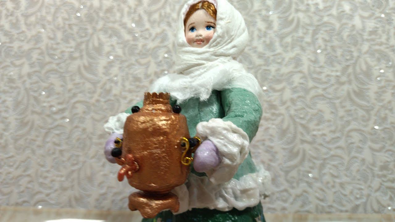 Делаем миниатюрный самовар для ватной игрушки смотреть онлайн