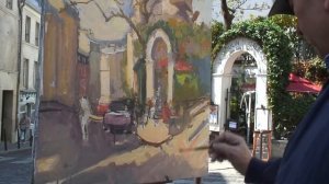 Robert Ricart live oil painting in Montmartre part 2