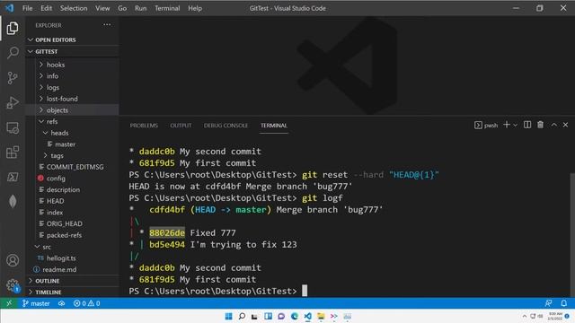 Git Branch: Step 3 - Close branch with rebase strategy смотреть онлайн