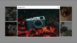 Адаптивная фото галерея с графическим Lightbox и открытием изображения в модальном окне