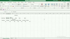 Dynamic Calendar in Excel Part 2