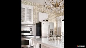 Обои для кухни — 65 вариантов в интерьере