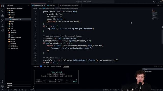 How do I Authenticate my Users in Go/TypeScript?