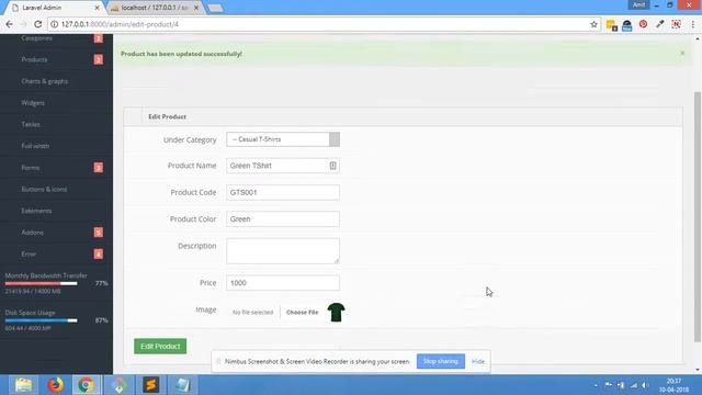 #12 Make E-commerce website in Laravel 5.6 | #23 Admin Panel | Show, Update, Delete Product Images