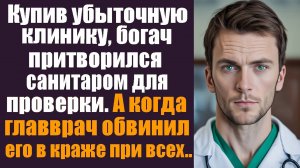 Купив убыточную клинику, богач притворился санитаром для проверки. А когда главврач обвинил его...