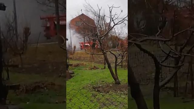 Пожар на Железнодорожной в Динской