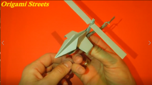 Как сделать вертолёт из бумаги. Оригами вертолёт из бумаги..mp4