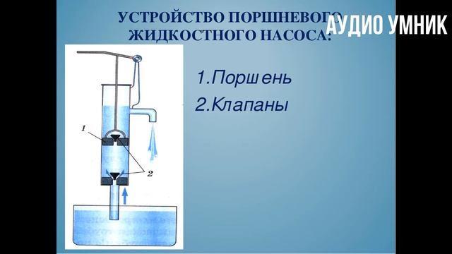 § 48. Поршневой жидкостный насос. смотреть онлайн