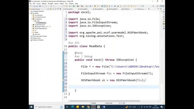 How to read excel data? | Using apahe poi jar | Excel file reading смотреть онлайн
