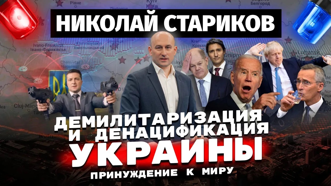 ⚡️Демилитаризация и денацификация Украины. Принуждение к миру (Николай Стариков)