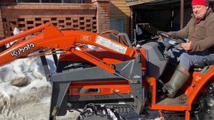 Можно ли минитрактором с ковшом чистить дорогу или без лома не никак! минитракторб/у#