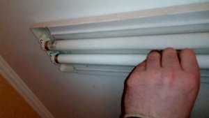 Запуск перегоревших ламп дневного света в светильнике 2 х 36W.