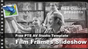 Free PTE AV Studio Pro template - Film Frames Slideshow ID 12062024