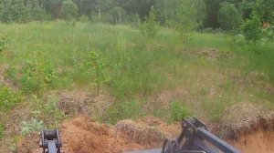 Трактор _Скаут 504с_. Погрузка песка