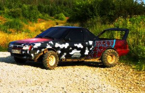 LADA SPYDER на колёсах от квадроцикла тест драйв