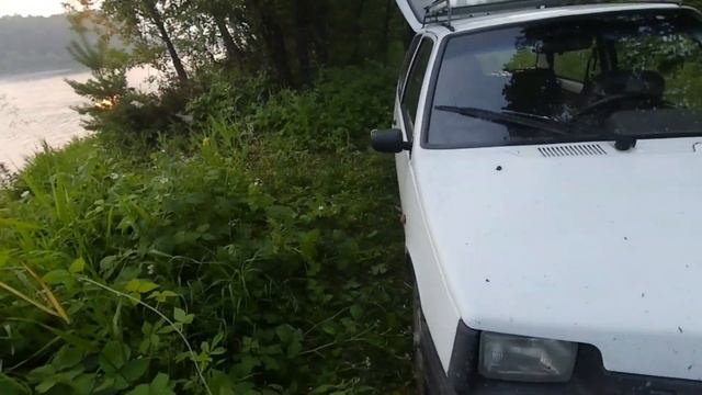 Автопутешествие утро в лесу
