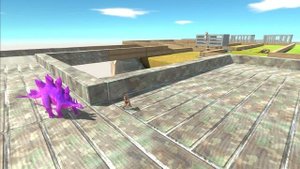 Escape from CRAZY PINK STEGOSAURUS - Animal Revolt Battle Simulator Escape from Monster