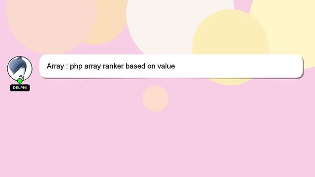 Array : php array ranker based on value смотреть онлайн
