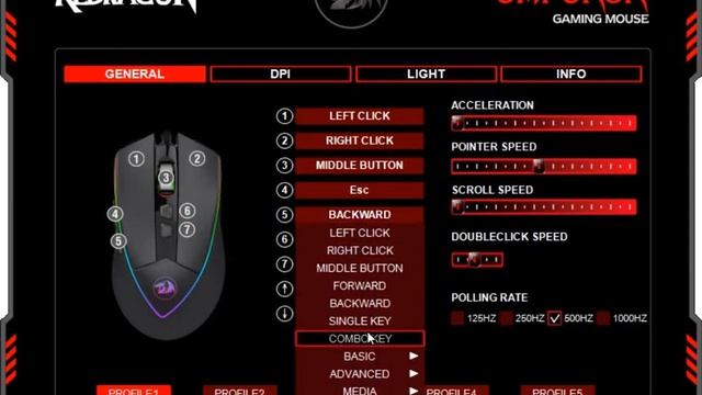 Как присвоить функции ESC и Enter боковым кнопкам мыши Redragon смотреть онлайн