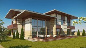 Проект современного коттеджа