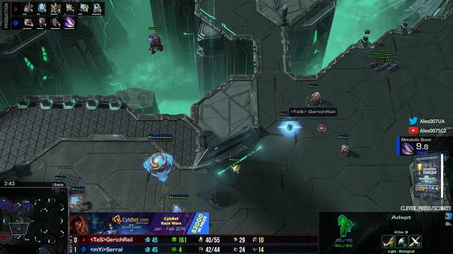 StarCraft 2 LotV Cybbet Race Wars 2016 Day 2 Match 3: Serral vs Verdi смотреть онлайн