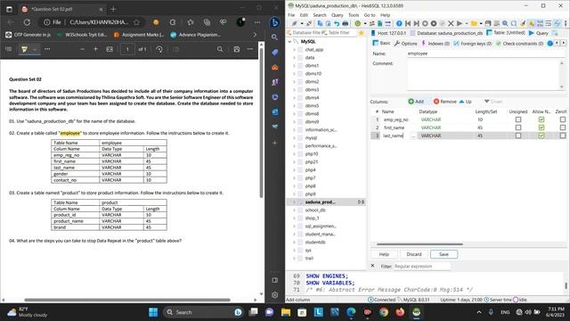 Data Base Task 02 | How to Create Tables | 1st Year | Java Institute смотреть онлайн