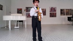Яник Андреев, 7 лет. 6 мес. уроков саксофона.