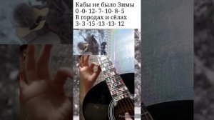 ?Кабы не было зимы Новогодняя песня Как научиться  играть на гитаре на 1 одной струне Просто Легко